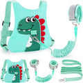 Fitarts toddler green dinosaur safety walking harness front view