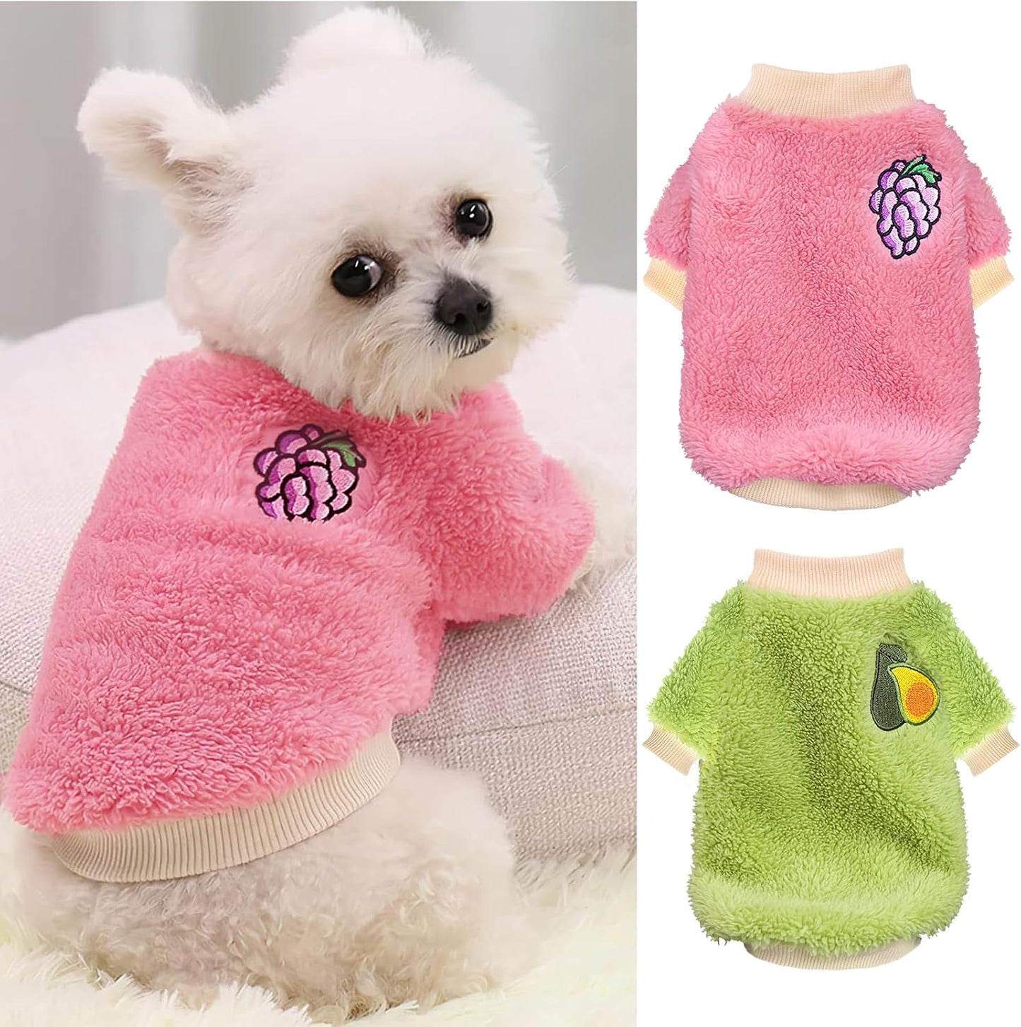 2 Pack XXS Dog Sweater, Tiny Dog Sweaters for Small Dogs Girl (1-3lb), Warm Soft Puppy Clothes for New Puppies, Cute Extra Small Doggie Clothes for Chihuahua Yorkie Cat Pet Apparel,XXS - Image 12