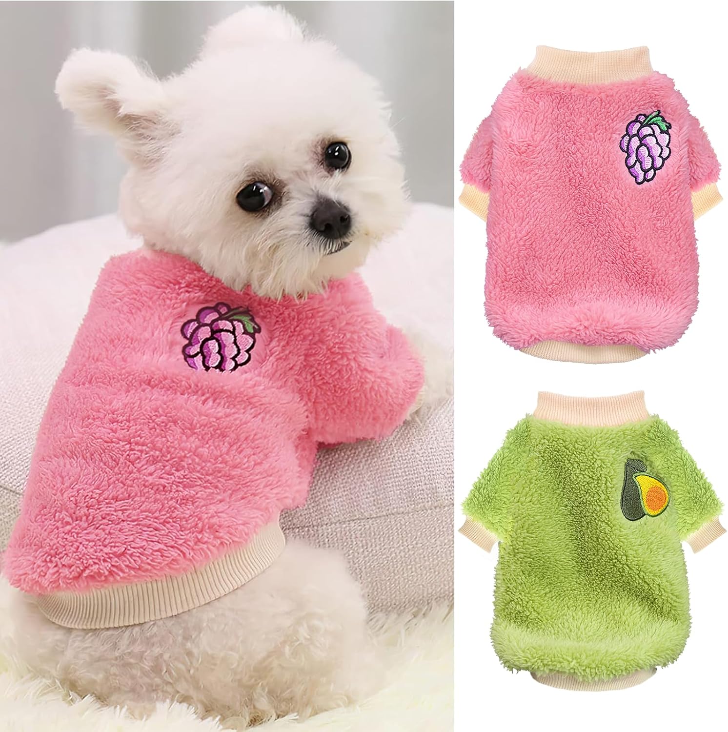 2 Pack XXS Dog Sweater, Tiny Dog Sweaters for Small Dogs Girl (1-3lb), Warm Soft Puppy Clothes for New Puppies, Cute Extra Small Doggie Clothes for Chihuahua Yorkie Cat Pet Apparel,XXS - Image 12
