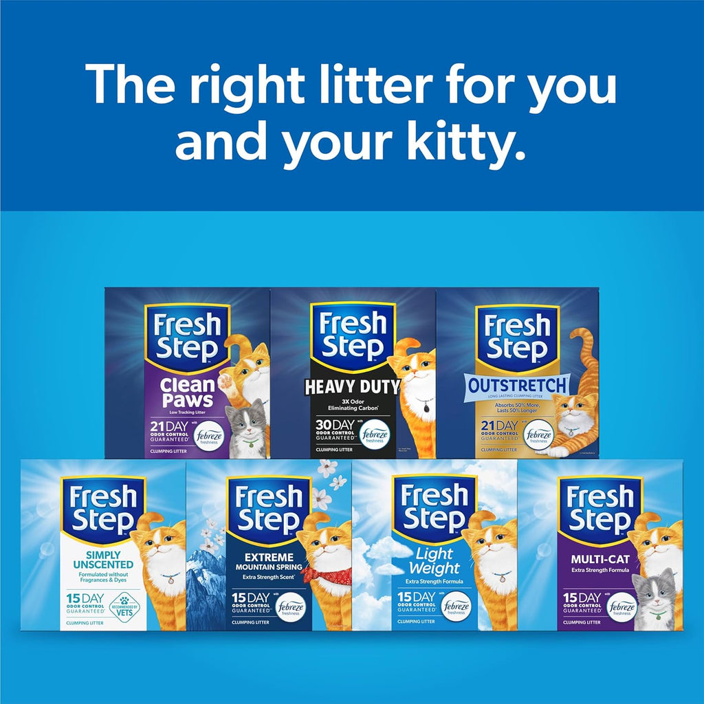 Fresh Step Light Weight Clumping Litter, Extra Strength Formula With Febreze Freshness, 15.4 lb. Box (Package May Vary) - Image 11
