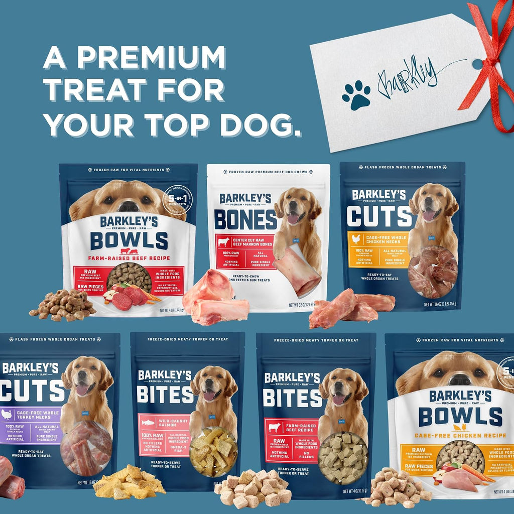 Premium raw dog chew Barkley's center cut marrow bone