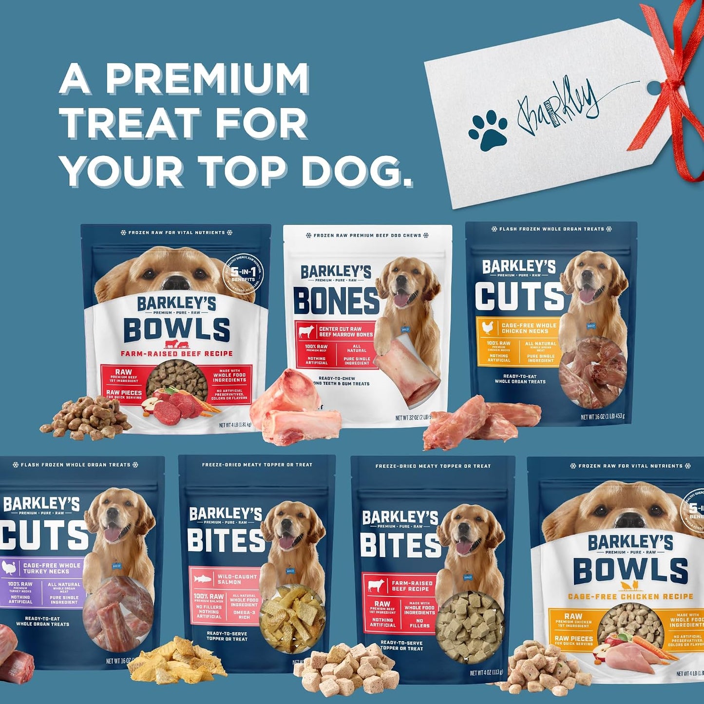 Premium raw dog chew Barkley's center cut marrow bone