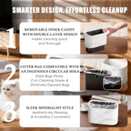 Included waste bag rolls and dispenser for cat litter scoop caddy
