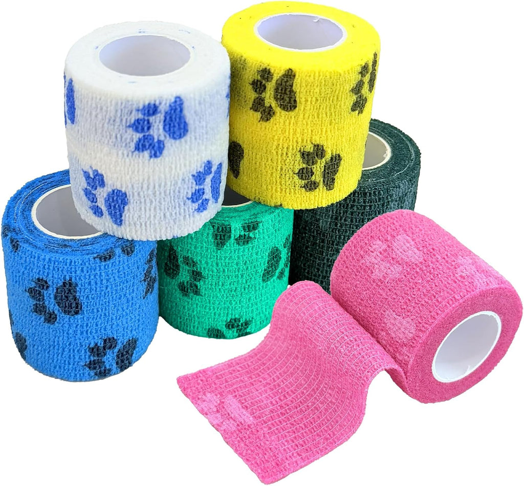 2 Inch Self Adhesive Bandage Vet, First Aid for Dogs Cats Horses, Great for Paws, Legs & Tails, Individually Wrapped, 8 Rolls, Daybreak Paw - Image 10