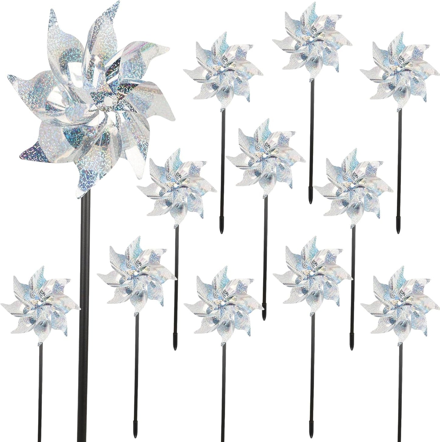 Winemana 12 pack reflective pinwheels front view