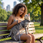 Cat Harness and Leash Escape Proof Kitten Harness Cat Leash for Walking Travel Service Cat Vest, Grey, XX-Large - Image 9