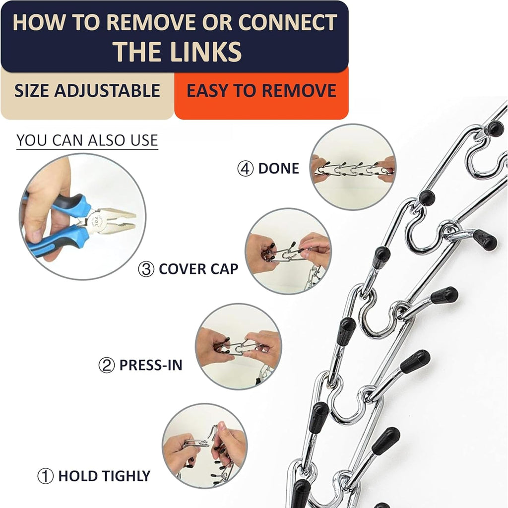 DEYACE rust resistant stainless steel choke collar heavy duty dog walking gear