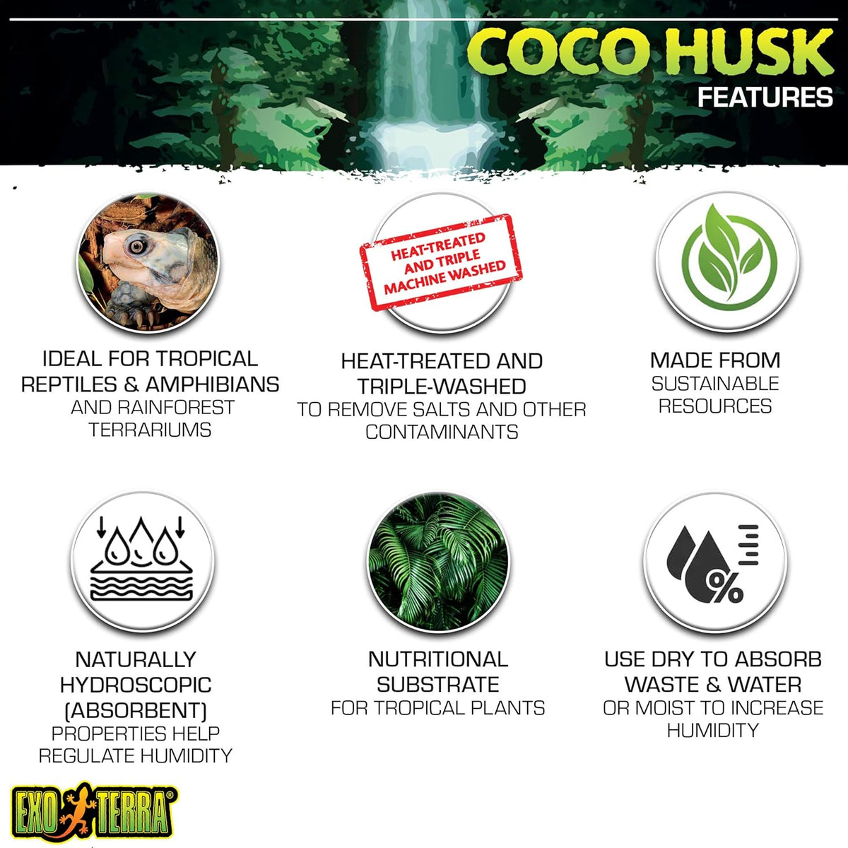 Exo Terra Coco Husk Brick compressed block closeup