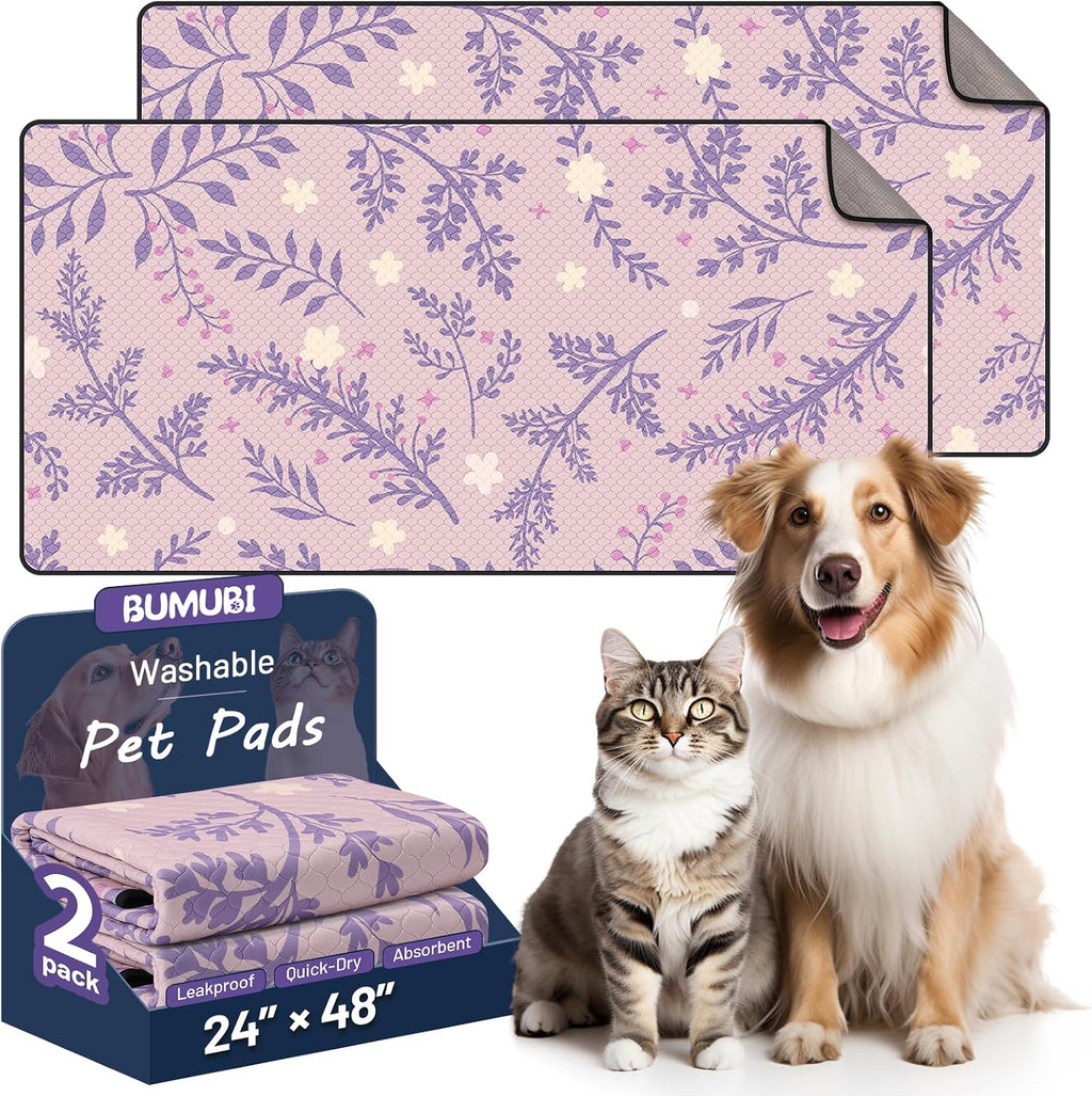 Washable Dog Pee Pads - Absorbent Reusable Puppy Training Pads, Waterproof Leak - Proof & Non - Slip for Crate Whelping Potty Training 48x48 (Pack of 2) - Image 13