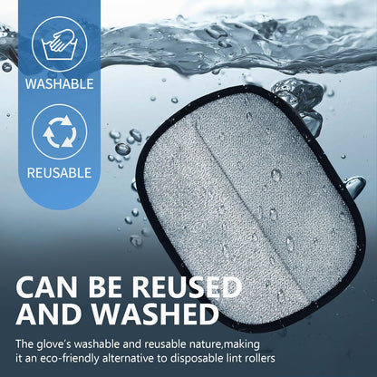 Sonluk reusable pet hair glove rinsing under water