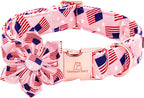 Lionheart glory Dog Bow Collar Ducky Pattern Cute Boy Collars for Small Dogs,Soft Duty Adjustable Dog Collar with Bowtie Spring Summer Puppy Collars Bows Pet Gift - Image 14