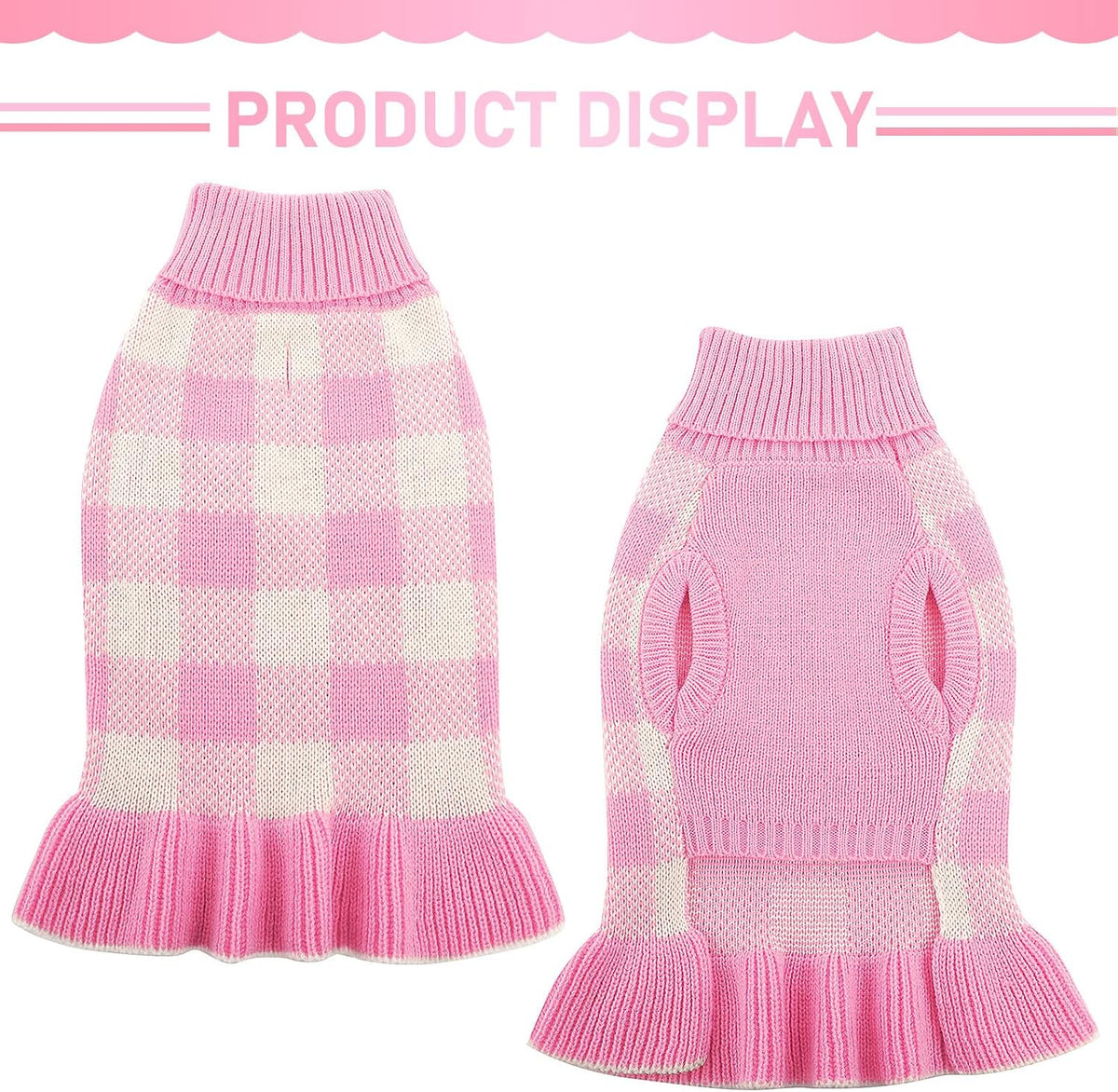 KOESON small puppy turtleneck pullover warm winter clothes