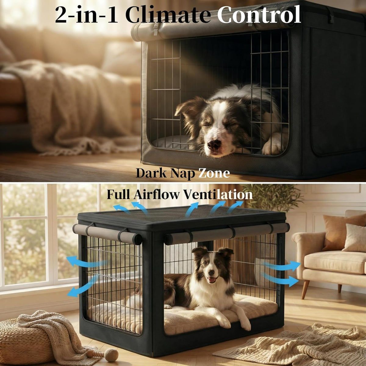 Rear perspective of Geheng premium waterproof privacy kennel cover.