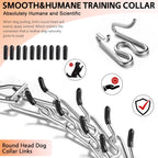 Close up view of the protective rubber tips on the DEYACE dog training collar