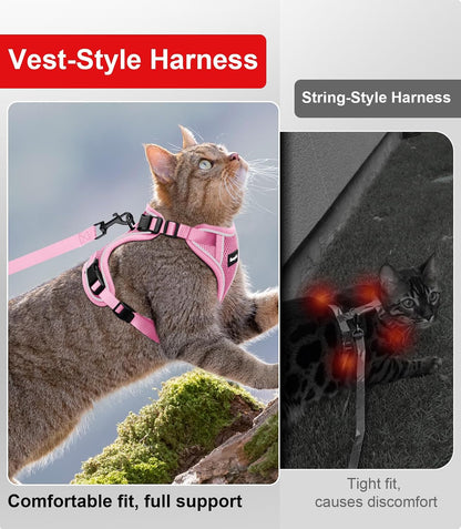 Soft air mesh cat harness padding detail
