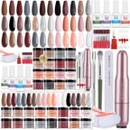Morovan dip powder nail kit front view showcasing 18 colors
