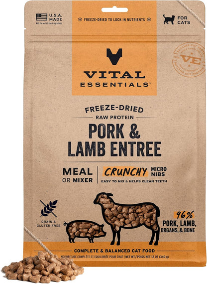 Vital Essentials Freeze Dried Cat Food, Raw Protein Turkey & Duck Micro Nibs | Complete Meal or Mixer | 96% Meat, Organs & Bone | High Protein, Low Carb, Grain Free, Dry Cat Food | 12 oz - Image 15