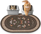 Multi functional pet feeding mat setup with food and water bowls