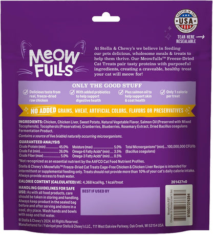Stella & Chewy's chicken and chicken liver cat treats raw protein snacks