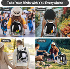 Complete packaged set of SSAWcasa bird carrier and included toys