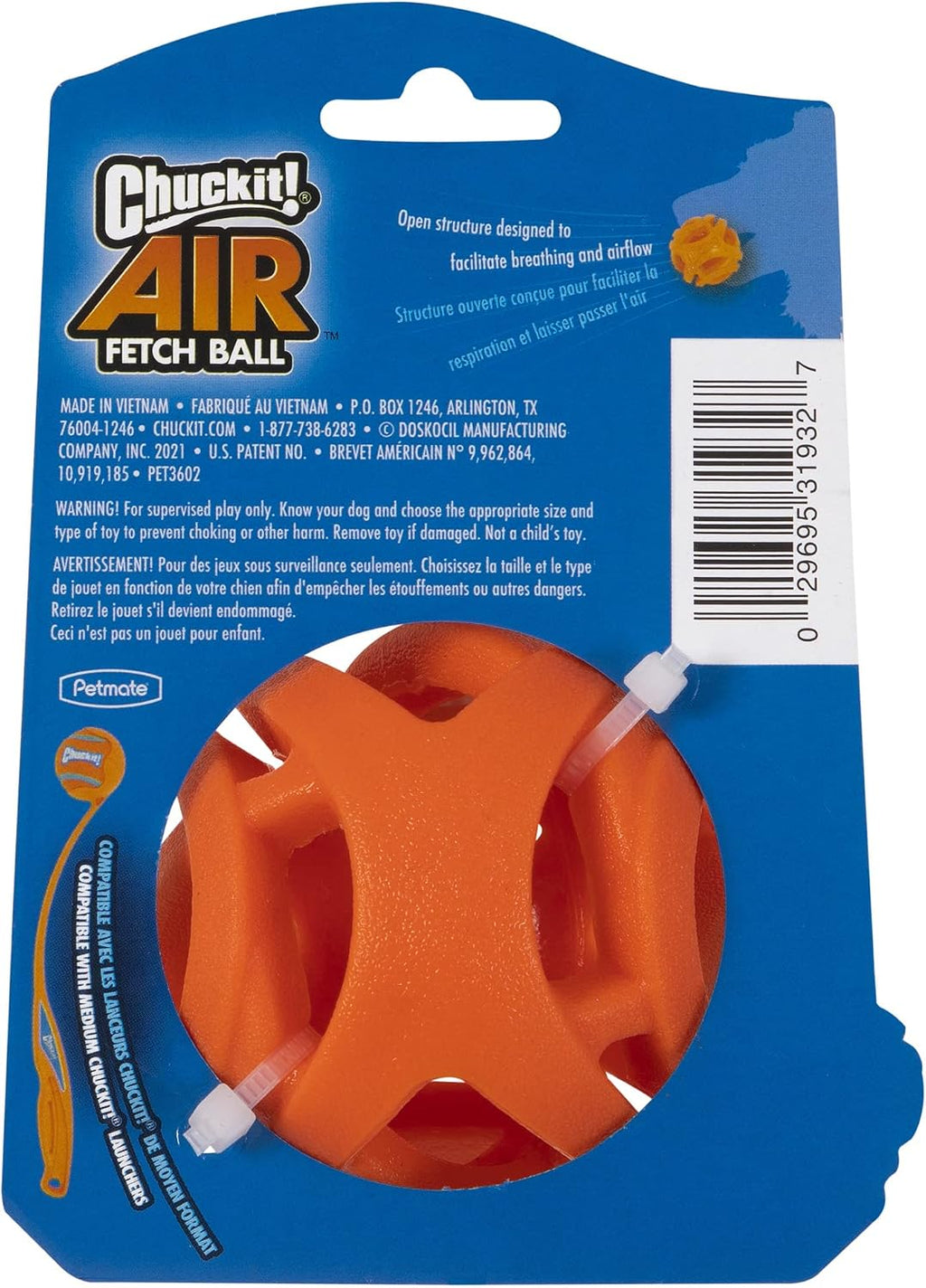 Chuckit! durable rubber dog ball hollow design