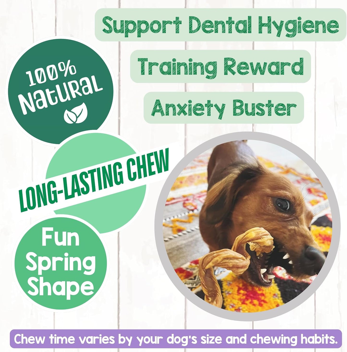 Nature Gnaws six pack rawhide free long lasting dog chews for dental care