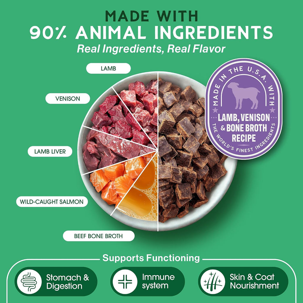 High protein grain free air dried dog food jerky style morsels
