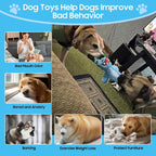 Five unique animal character squeaky toys for pet training.