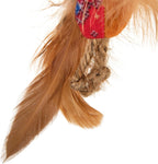Feather detail on SmartyKat plush cat toy