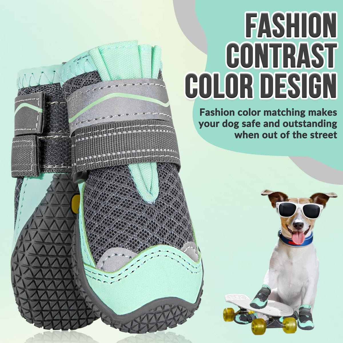 SlowTon dog boots mesh fabric detail