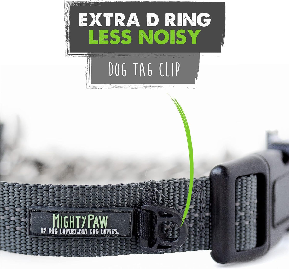 Premium imported USA dog training collar showing close up of durable construction.