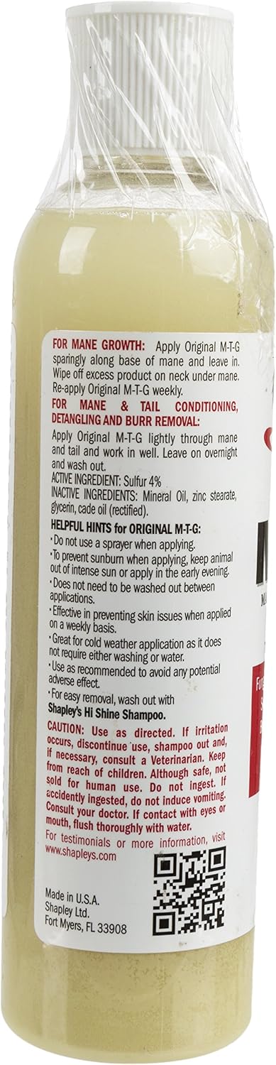 Shapley's Original M-T-G Mane Tail Groom Treatment Solution front view bottle