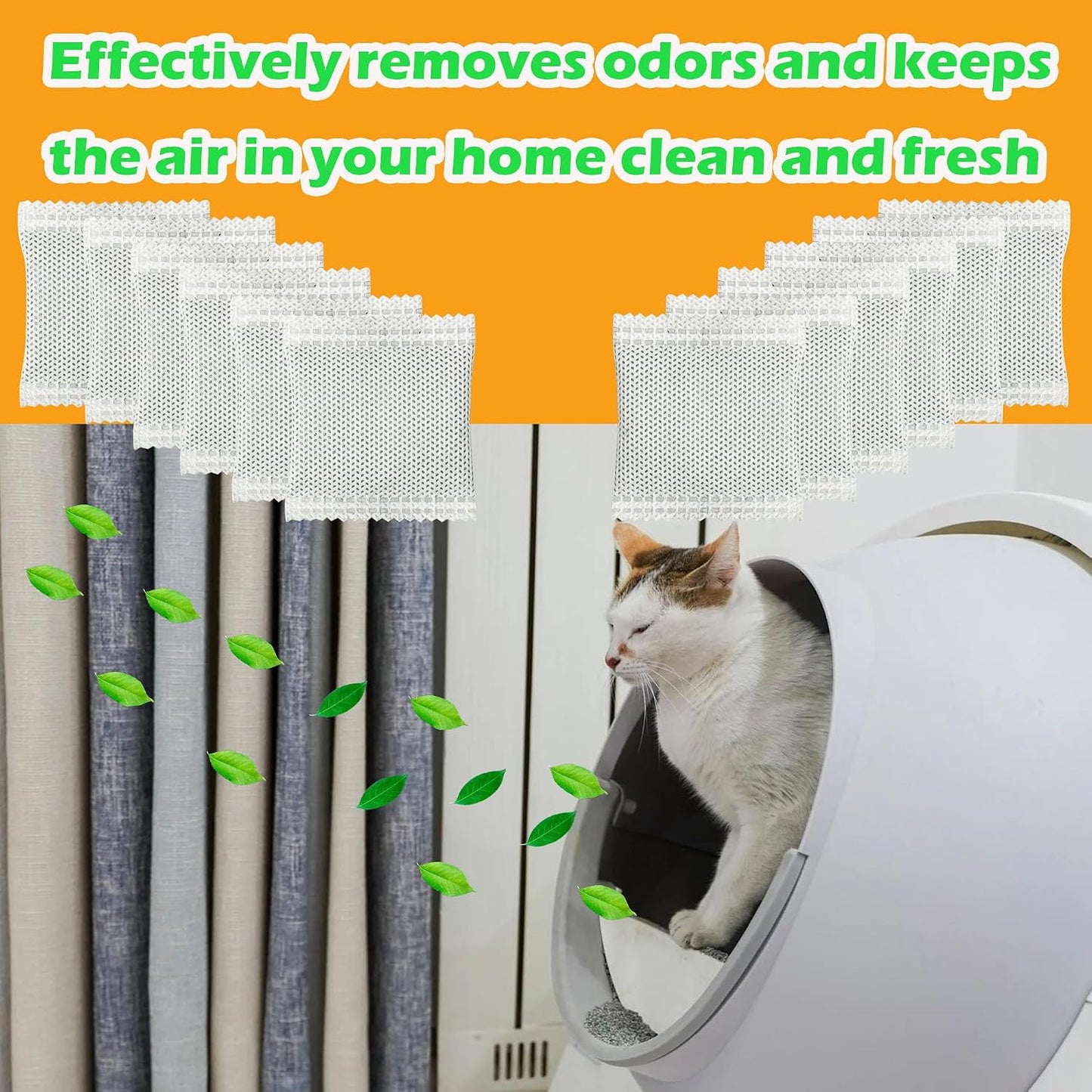 Box packaging of PurifyLogix replacement charcoal filters for multi cat household odor defense.