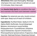 Nootie natural ingredients pet shampoo container