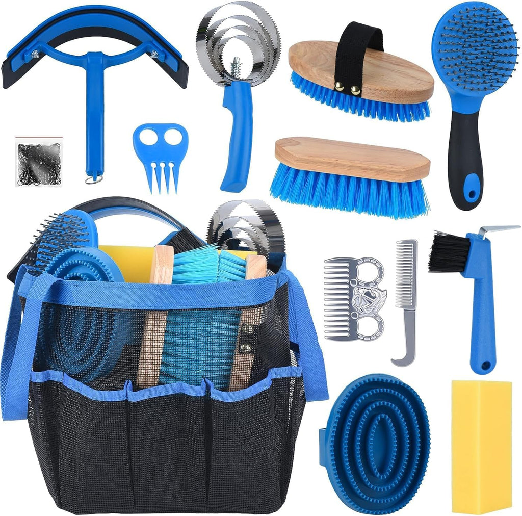 Horse Grooming Kit 13 Piece, Horse Brushes for Grooming Supplies Set with Organizer Bag, Horse Brush & Curry Comb for Effective Cleaning, Gift for Horses Riders Beginners - Image 9