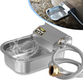 PETIMI Automatic Dog Water Dispenser front view showing stainless steel design