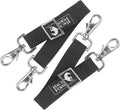 HackFond Horse Blanket Replacement Belly Straps 2-piece set front view showing black heavy-duty elastic material.