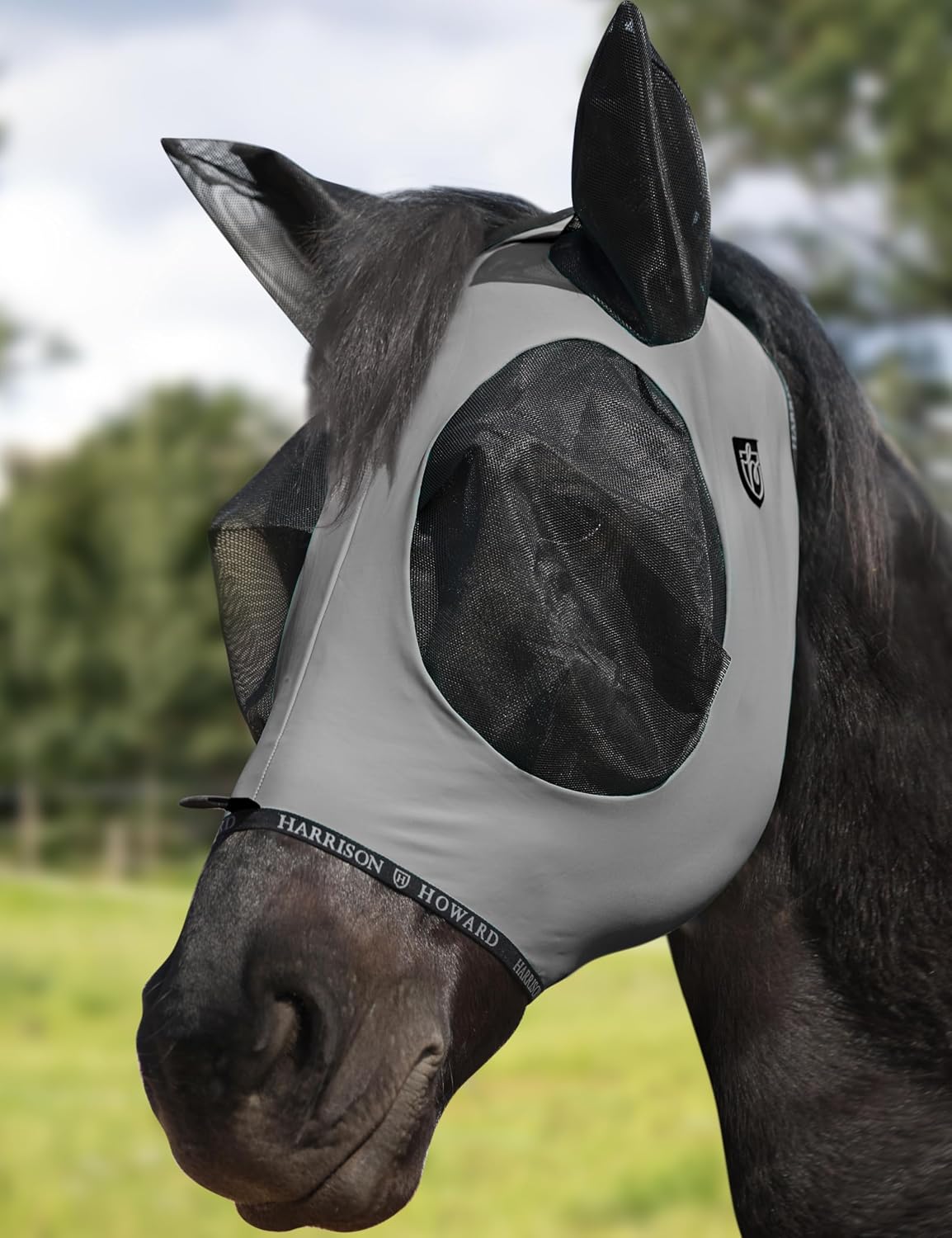Harrison Howard Horse Fly Mask with Forelock Opening Stretch Breathable and Comfortable for Horses UV -Protection Turquoise Green M - Image 10