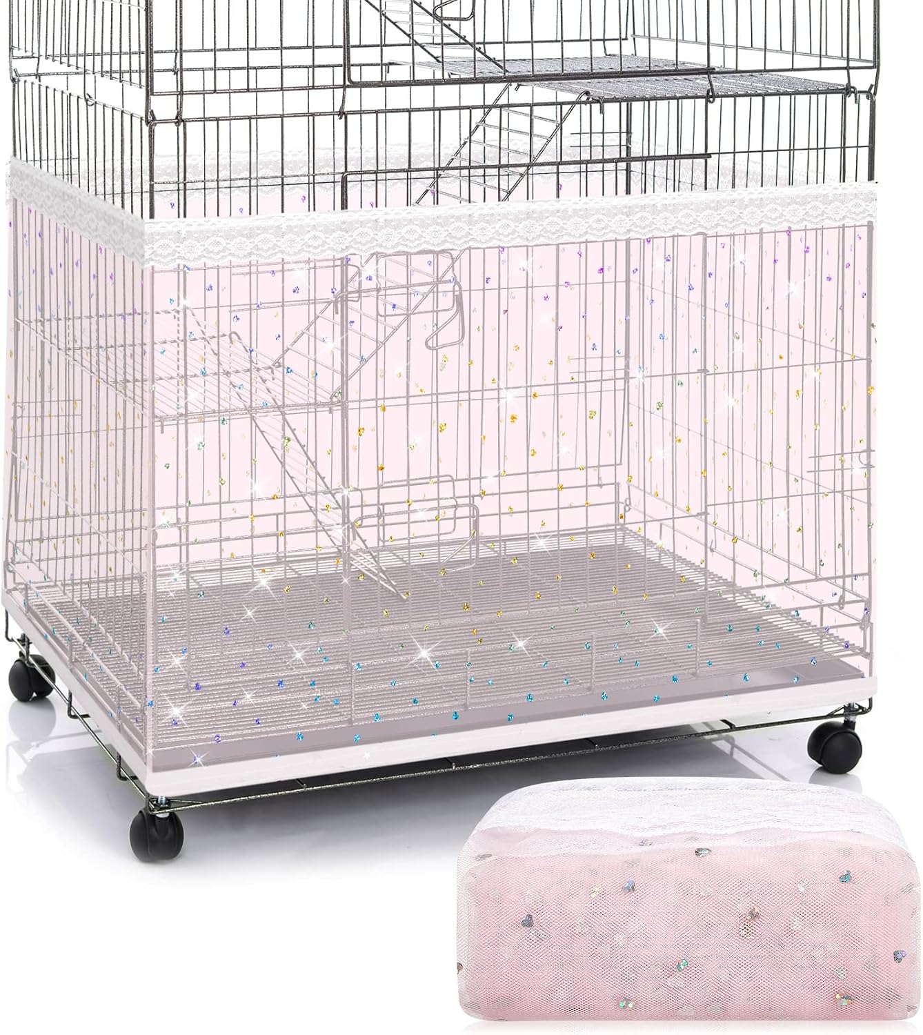 Washable bird cage cover being cleaned for simple maintenance