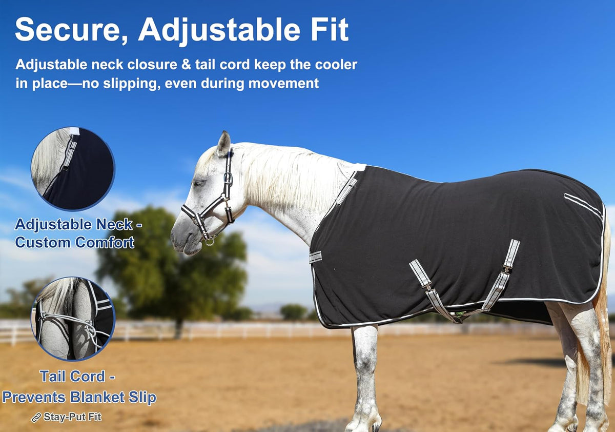 Gallopoff horse fleece blanket moisture-wicking fabric texture
