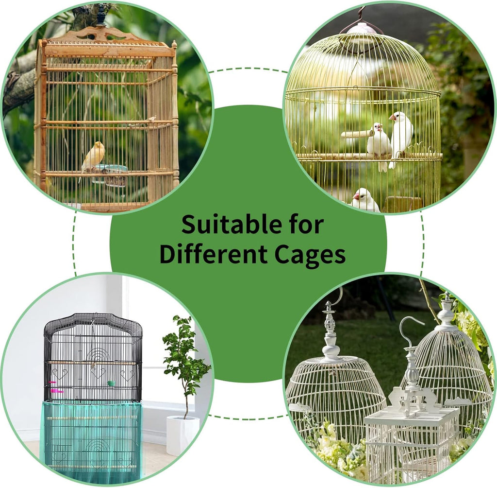 Blue nylon mesh seed catcher for small bird cages