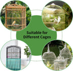 Blue nylon mesh seed catcher for small bird cages