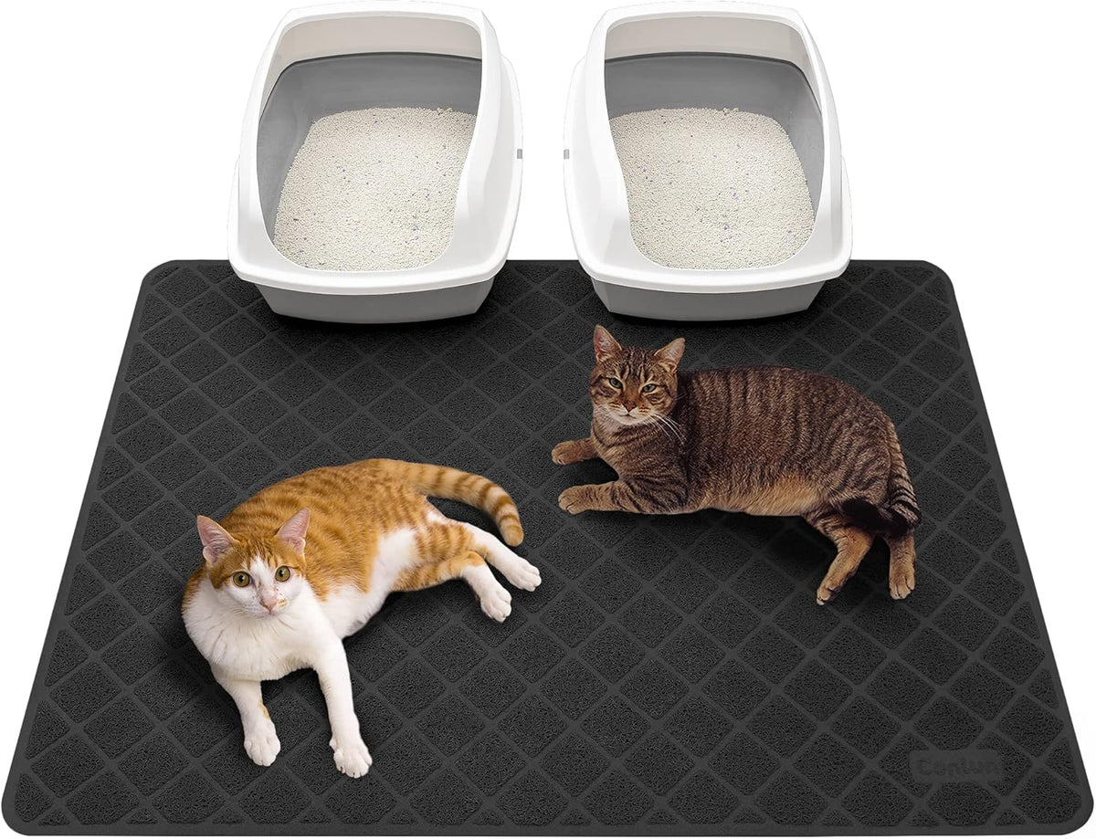 Conlun Cat Litter Mat Litter Trapping Mat, Premium Durable PVC Grid Mesh with Scatter Control, Non-slip, Less Waste Cat Litter Box Mat, Soft on Kitty's Paws, Urine Waterproof, 24" x 17" Grey - Image 10