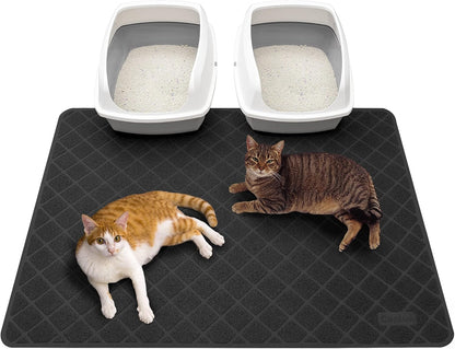 Conlun Cat Litter Mat Litter Trapping Mat, Premium Durable PVC Grid Mesh with Scatter Control, Non-slip, Less Waste Cat Litter Box Mat, Soft on Kitty's Paws, Urine Waterproof, 24" x 17" Grey - Image 10