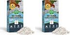 Detailed close up of uniform calcium supplement flakes for ducks