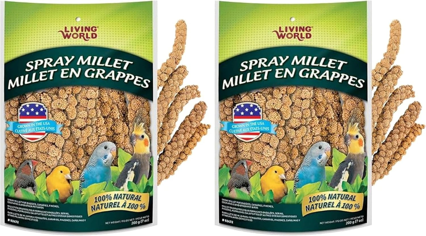 Living World millet spray bird treat label details