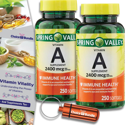 Spring Valley Vitamin A 2400 mcg 2-pack front view