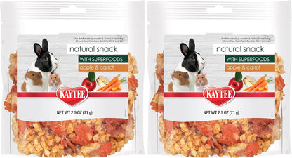 Kaytee natural superfoods apple and carrot flavor crunchy treat mix texture