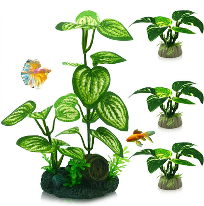 EDGCTYU aquarium silk plants front view showcasing realistic green grass leaves for aquascaping