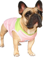 ICHOUE sleeveless dog clothes for barrel chest breeds top view.